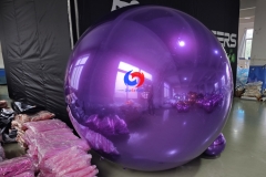 variety colors and sizes parties corporate events decor purple big shiny balls inflatable chrome mirror finish balloon