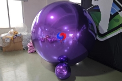 variety colors and sizes parties corporate events decor purple big shiny balls inflatable chrome mirror finish balloon