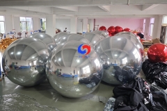 Use indoor and outdoor, at parties, corporate events giant inflatable chrome mirror finish balloon big shiny balls