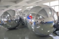 Gold silver giant metallic inflatable chrome mirror spheres balloon big shiny balls for parties & events decoration