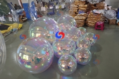 40cm / 60cm / 80cm / 100cm big shiny pearls balloons inflatable Iridescent mirror balls with air pumps included