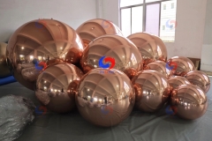 best seller giant inflatable chrome spheres mirror-finish balloon Rose Gold Silver Big Shiny Ball - choose color & size