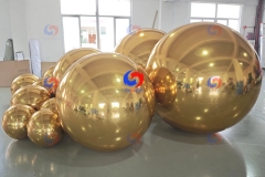 parties, corporate events, conferences, photoshoots, backyards, pools decor big shiny gold inflatable chrome mirror balls