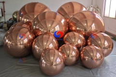 best seller giant inflatable chrome spheres mirror-finish balloon Rose Gold Silver Big Shiny Ball - choose color & size