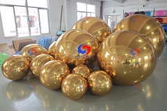 parties, corporate events, conferences, photoshoots, backyards, pools decor big shiny gold inflatable chrome mirror balls