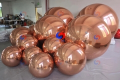 best seller giant inflatable chrome spheres mirror-finish balloon Rose Gold Silver Big Shiny Ball - choose color & size