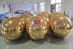 Event sparkling decoration big shiny silver /gold /iridescent mirror chrome balls golden metallic spheres / balloons