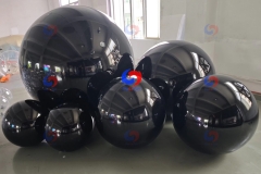 Very cool decoration giant black inflatable mirror balls balloons dark shinny spheres balls for party event hire