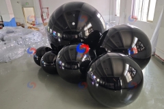 Very cool decoration giant black inflatable mirror balls balloons dark shinny spheres balls for party event hire