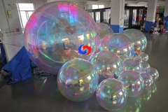 amazing decoration Big Shinny pearl bubble inflatable mirror balls Iradescent shinny balls for hire business