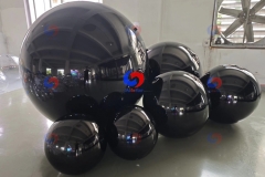 Very cool decoration giant black inflatable mirror balls balloons dark shinny spheres balls for party event hire