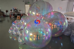 amazing decoration Big Shinny pearl bubble inflatable mirror balls Iradescent shinny balls for hire business