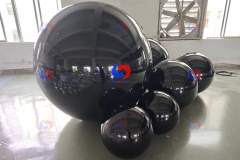 Very cool decoration giant black inflatable mirror balls balloons dark shinny spheres balls for party event hire