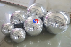 40cm / 60cm / 80cm giant silver mirror inflatable balls big shiny silver inflatable mirror balls