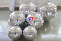 40cm / 60cm / 80cm giant silver mirror inflatable balls big shiny silver inflatable mirror balls