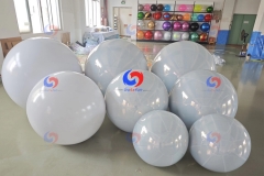 60 cm / 90 cm / 120 cm Xmas decoration super white balloons snow white big shiny balls with metal D ring 