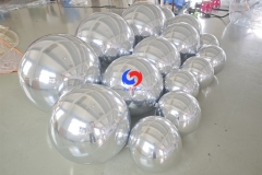 giant decorative silver inflatable mirror balls globe big shiny metallic silver inflatable chrome balls