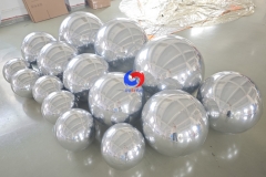 giant decorative silver inflatable mirror balls globe big shiny metallic silver inflatable chrome balls