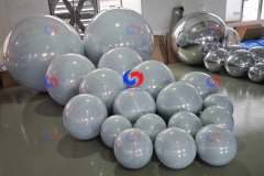 60 cm / 90 cm / 120 cm Xmas decoration super white balloons snow white big shiny balls with metal D ring 