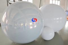 Reusable / Durable / Airtight giant inflatable balloons Super snow white PVC shiny balls for Xmas event decor