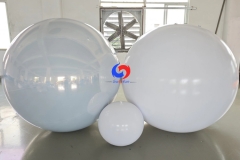 Reusable / Durable / Airtight giant inflatable balloons Super snow white PVC shiny balls for Xmas event decor