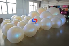 Gutefun New Arrival Big Shiny Inflatable Mirror balloons - Pearl iridescent WHITE balls 