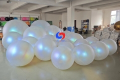 Gutefun New Arrival Big Shiny Inflatable Mirror balloons - Pearl iridescent WHITE balls 