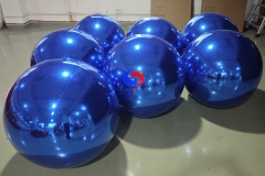 BIG shiny blue mirror balls Blue PVC Spheres with pump for US outlet plug