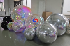 2ft / 3ft/ 4ft / 6ft black, silver and iridescent big shiny inflatable mirror balls for Xmas parties events decoration