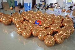 reusable inflatable chrome mirror-finish balloon Gold Big Shiny Ball - choose color & size for any event planner