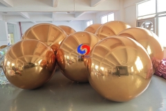 Gold Mirror Ball Inflatable Big Shiny Balls Giant Disco Party Balloon Christmas Event Decor Reflective PVC Large Mirror Sphere