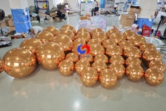 reusable inflatable chrome mirror-finish balloon Gold Big Shiny Ball - choose color & size for any event planner