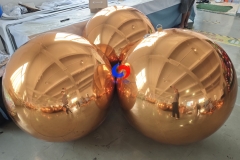 Memorable wedding event setup Gold Mirror Ball Inflatable Big Shiny Balls Reflective Golden PVC Large Mirror Sphere