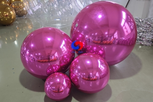 Ceiling Bubble balloons backdrop light weight Luxury events decorations HOT PINK/Rose Red big shiny inflatable mirror balls