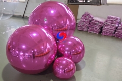 Ceiling Bubble balloons backdrop light weight Luxury events decorations HOT PINK/Rose Red big shiny inflatable mirror balls