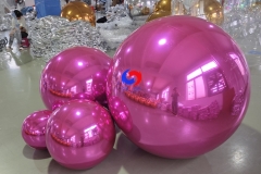 Ceiling Bubble balloons backdrop light weight Luxury events decorations HOT PINK/Rose Red big shiny inflatable mirror balls