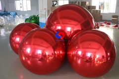 event party backdrop decor Red Inflatable Mirror Ball Reusable Big Bubble Balloon giant Christmas ornament spheres