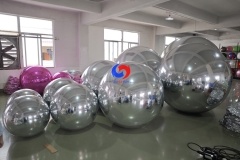 Reusable Bubble Balloon event party backdrop decoration giant ornament spheres Silver Big shiny Inflatable Mirror Ball