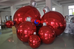 Red/ Gold / Silver /Dark Green /Blue / Pink / Bubble iridescent Big Shiny Inflatable Ornaments for Xmas holiday decor