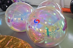 Corporate events Milestone birthdays baby showers decor Giant shiny Iridescent inflatable mirror balls /spheres / balloons