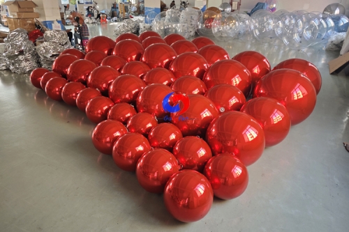  40 cm 60 cm 80 cm Red big shiny inflatable mirror ornament ball / spheres /balloons Giant shiny red bubble