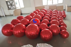  40 cm 60 cm 80 cm Red big shiny inflatable mirror ornament ball / spheres /balloons Giant shiny red bubble