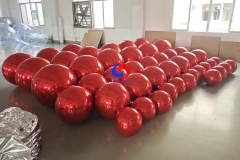  40 cm 60 cm 80 cm Red big shiny inflatable mirror ornament ball / spheres /balloons Giant shiny red bubble