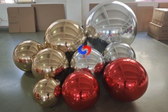 giant red inflatable mirror ball big shiny Silver regular balls Gold regular balls combination