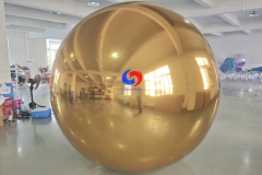 92'' / 230cm Giant gold / golden big shiny inflatable mirror balloons / balls /spheres for sale