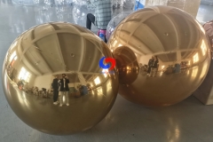 92'' / 230cm Giant gold / golden big shiny inflatable mirror balloons / balls /spheres for sale