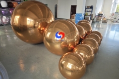 large meter roof hanging decor mirror balls big shiny gold / golden inflatable mirror balloons / balls /spheres