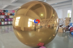 92'' / 230cm Giant gold / golden big shiny inflatable mirror balloons / balls /spheres for sale