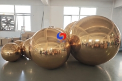 0.8m / 1m /1.5m / 2m super giant decor inflatable gold mirror color shiny balls in Gold color