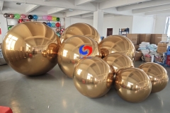 0.8m / 1m /1.5m / 2m super giant decor inflatable gold mirror color shiny balls in Gold color